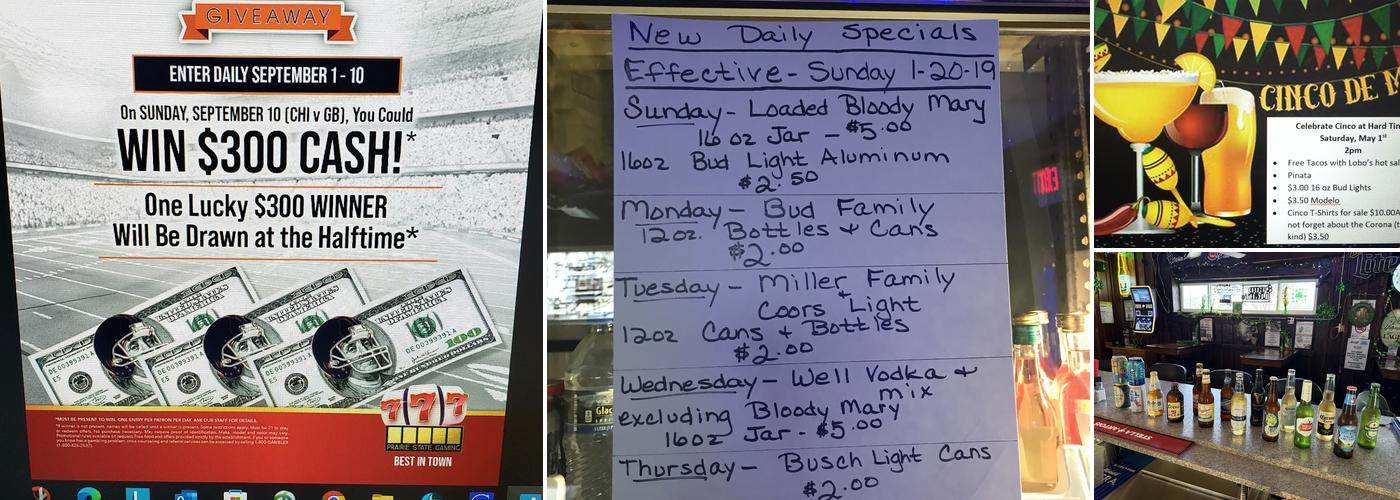 Hard Times Menu