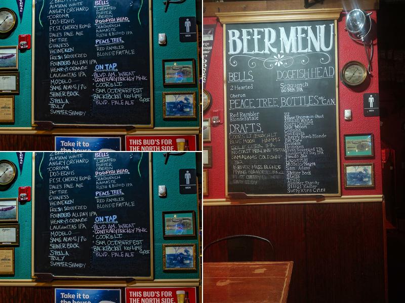 Grumpy's Saloon Menu