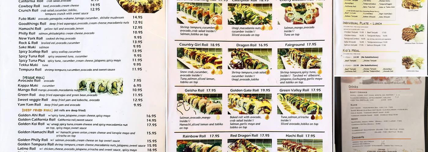 Sushi QU Menu