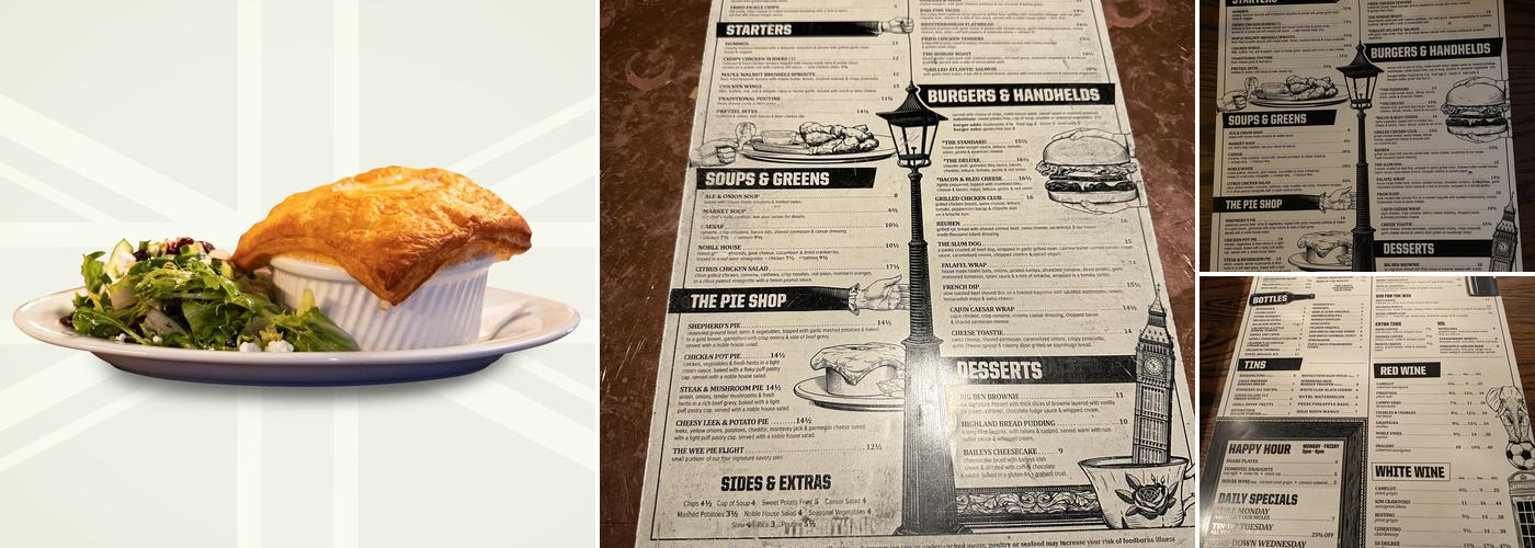 Elephant & Castle Menu