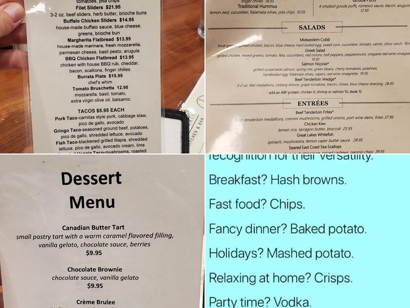 One North Kitchen & Bar Menu