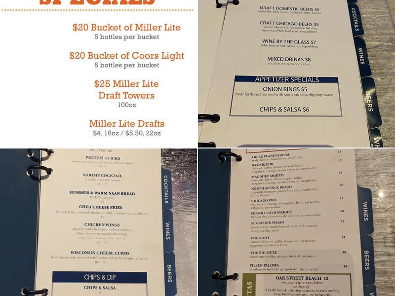 BIG Bar Menu