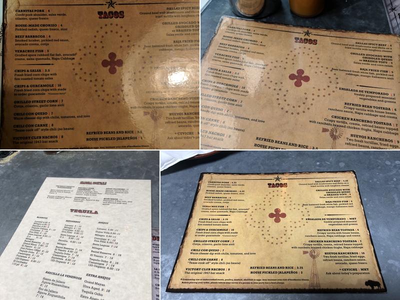Lone Star Taco Bar Menu