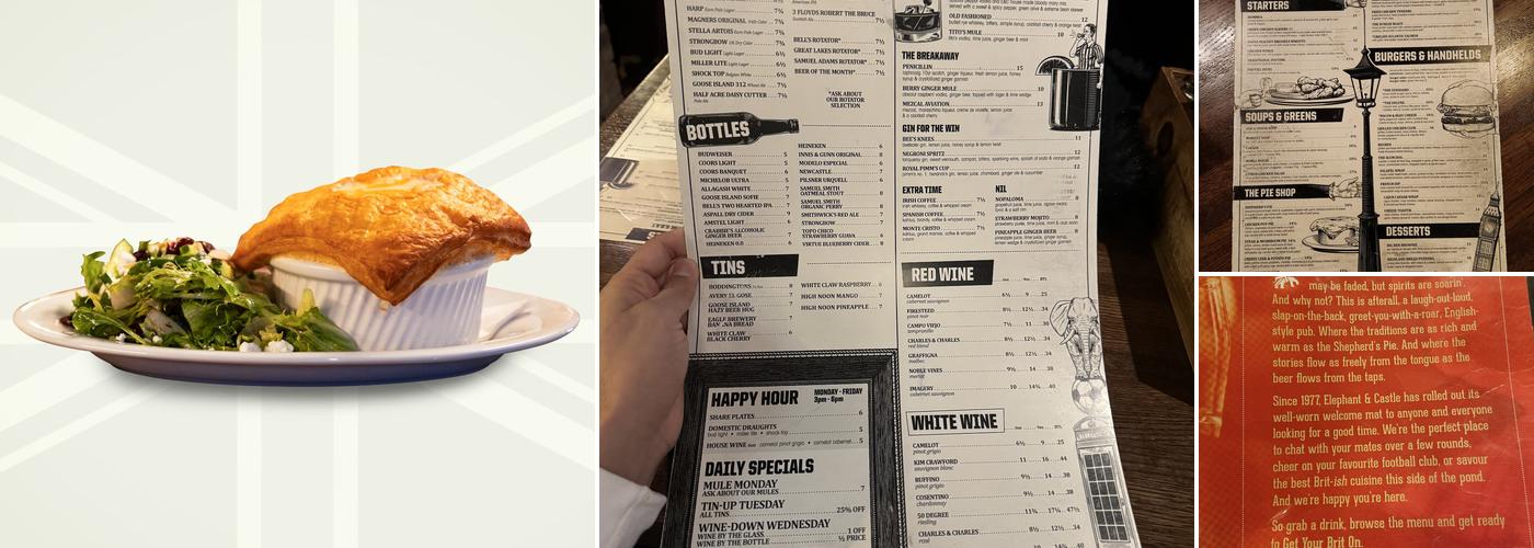 Elephant & Castle Menu