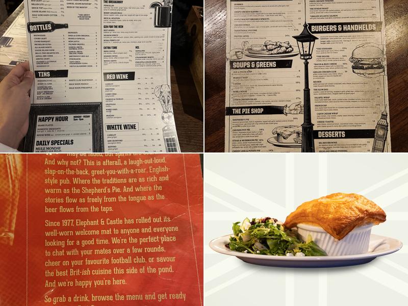 Elephant & Castle Menu