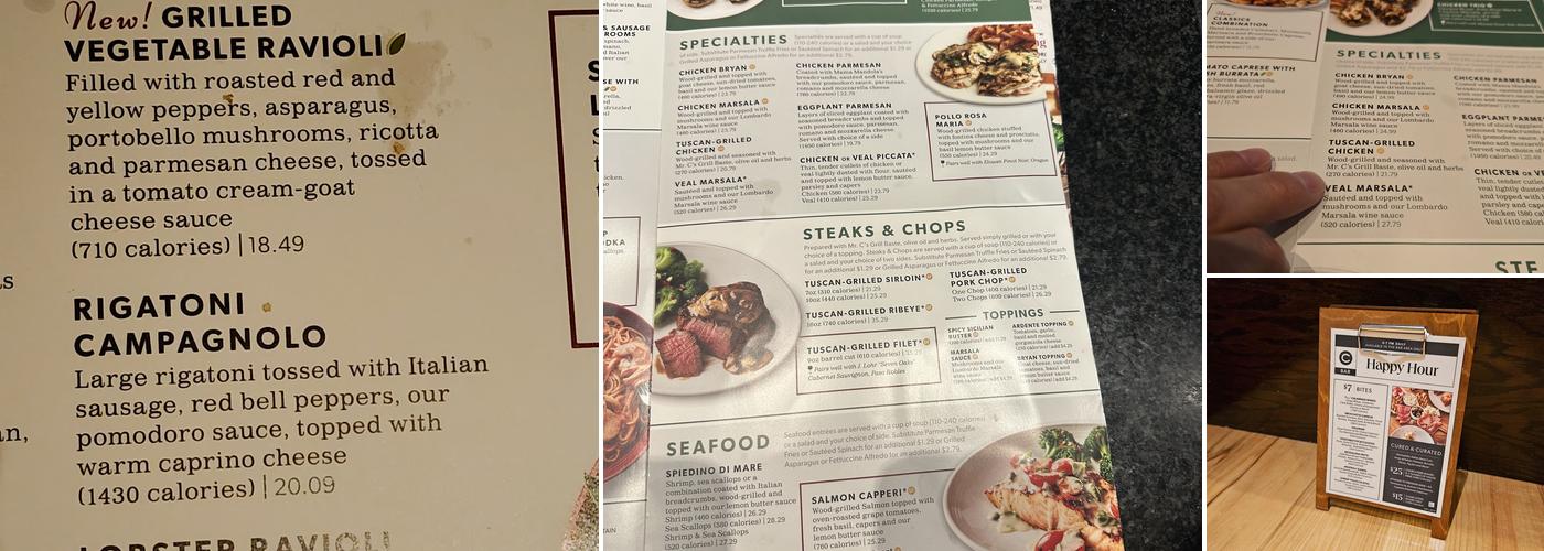 Carrabba's Italian Grill Menu