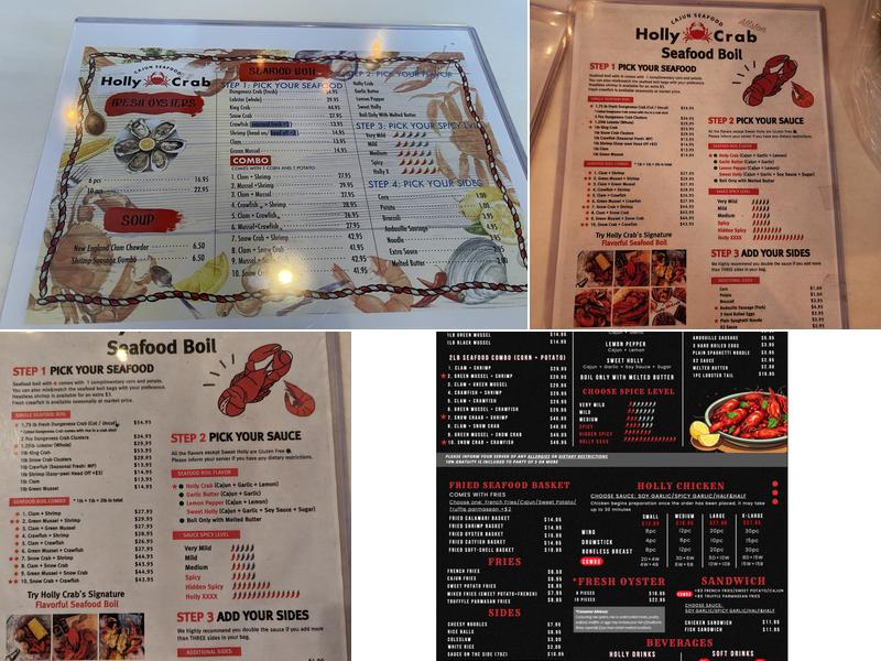 Holly Crab Mad For Chicken Menu