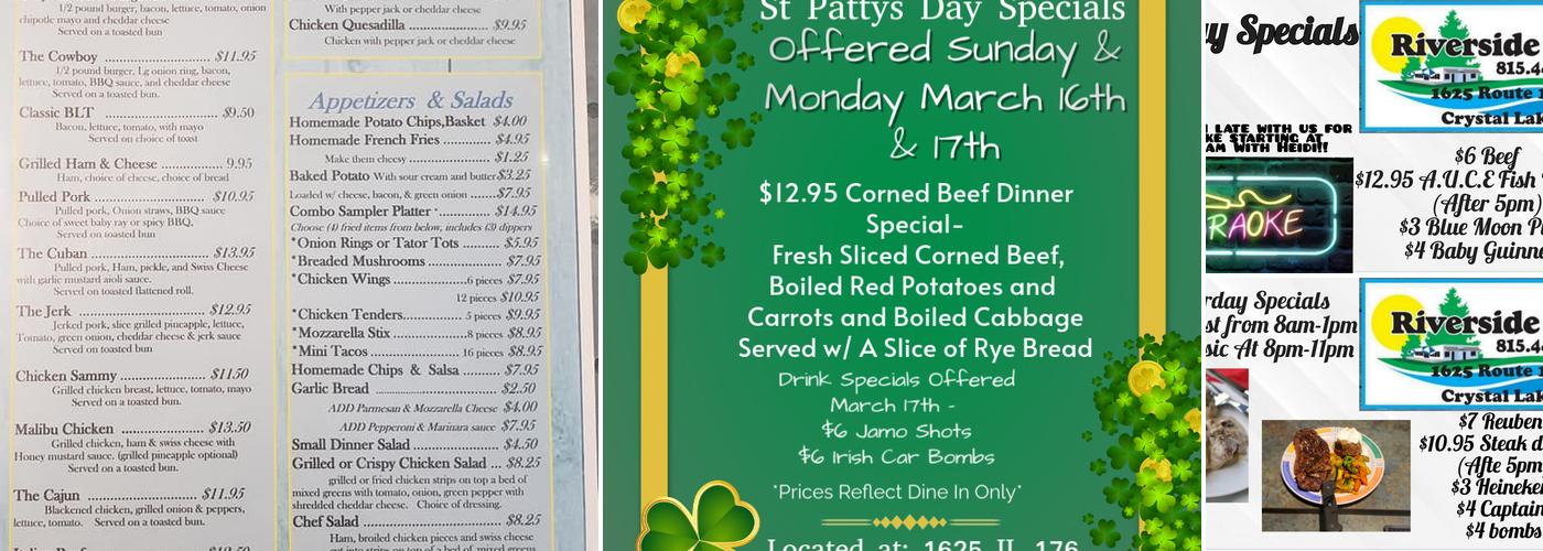 Riverside Pub Menu