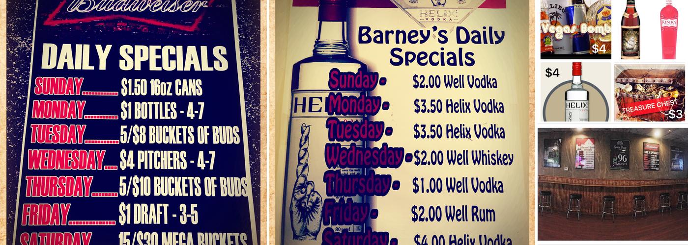 Barney's Tavern Menu