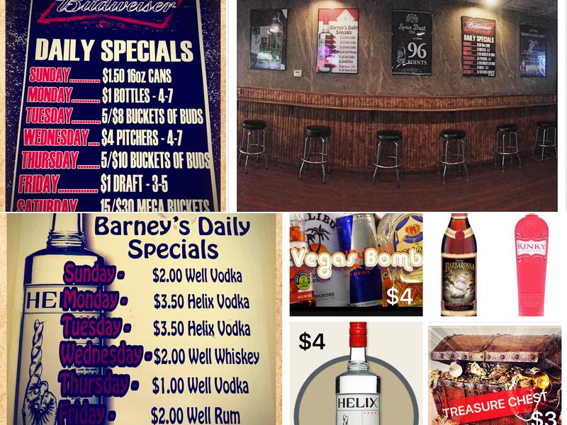 Barney's Tavern Menu