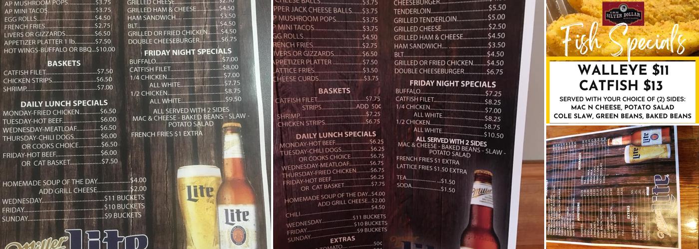 Silver Dollar- GRM Menu