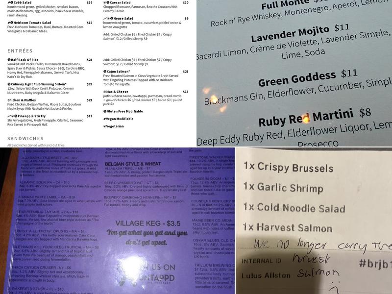 Lulu's Allston Menu