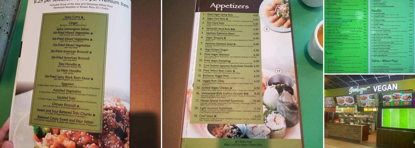 Grasshopper Restaurant Menu