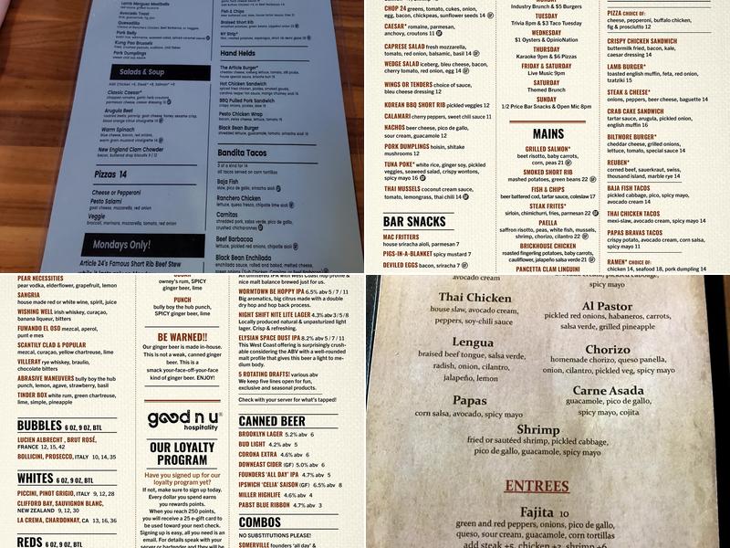 Article 24 Menu