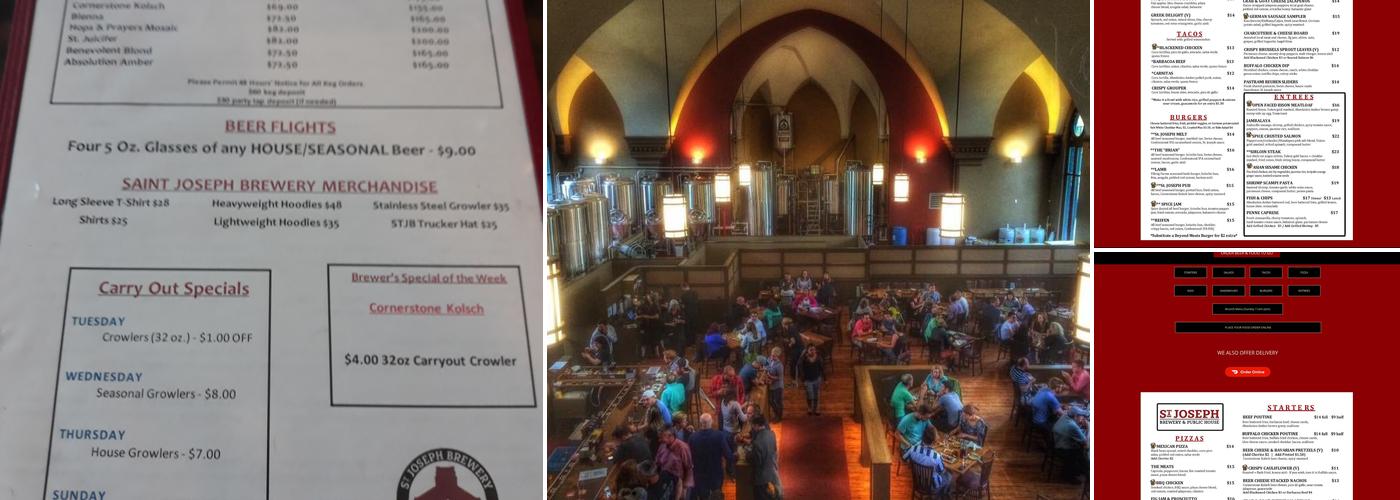 St. Joseph Brewery Menu