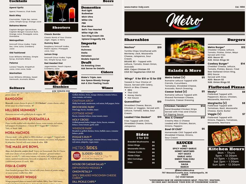 Metro Menu