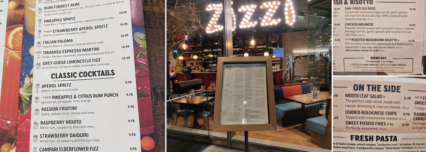 Zizzi - One New Change (St Paul's) Menu
