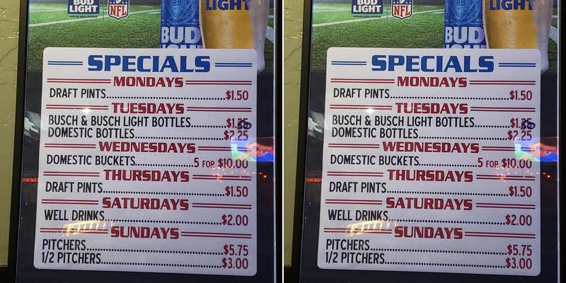 Rock Tavern Menu