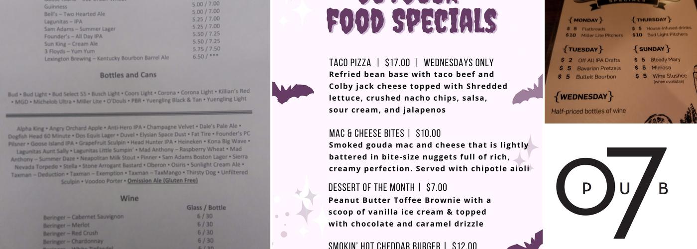 07 Pub Menu