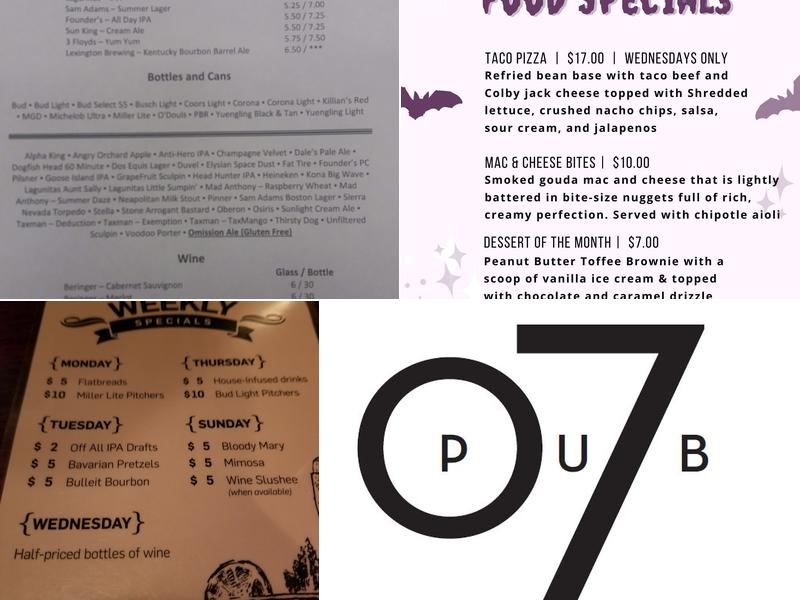 07 Pub Menu