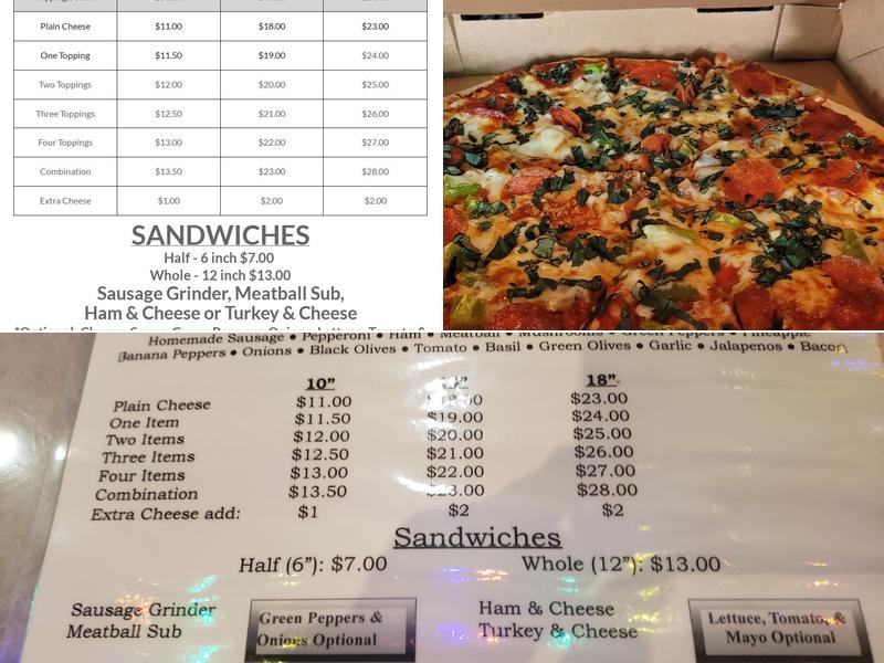 Corby's Irish Pub Menu