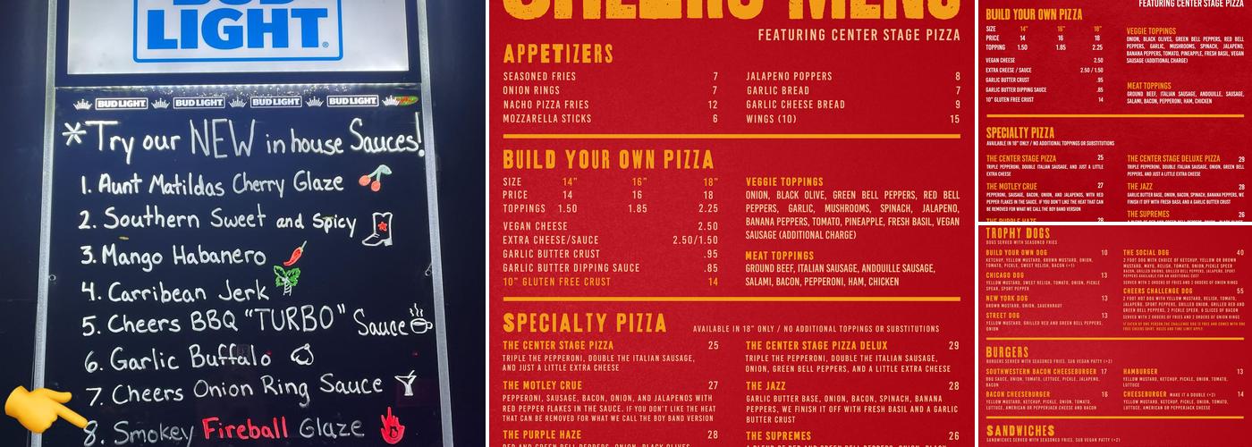 Cheers Music Venue and Karaoke Menu