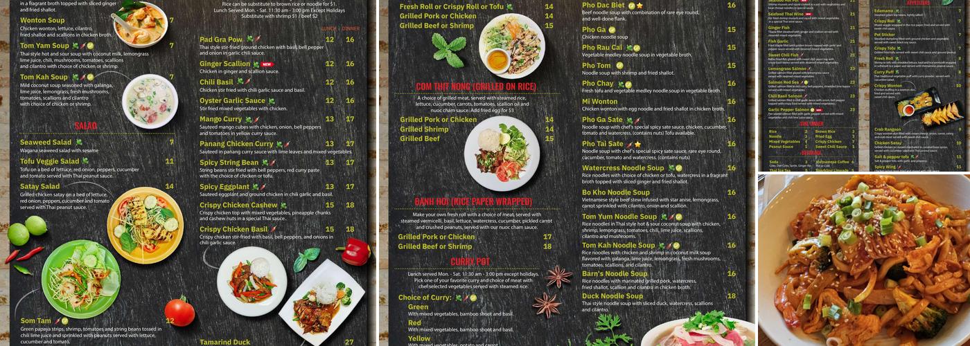 Noodle Barn Menu