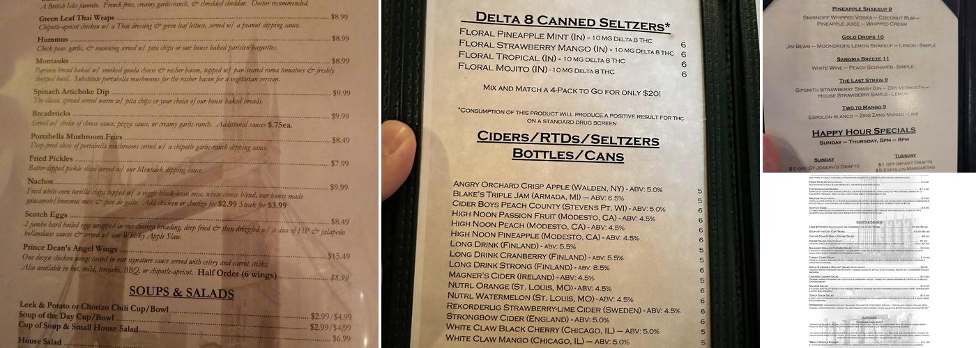 Chatham Tap Fishers Menu