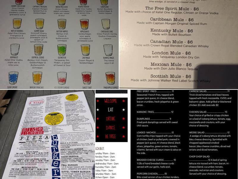 The Free Spirit Menu