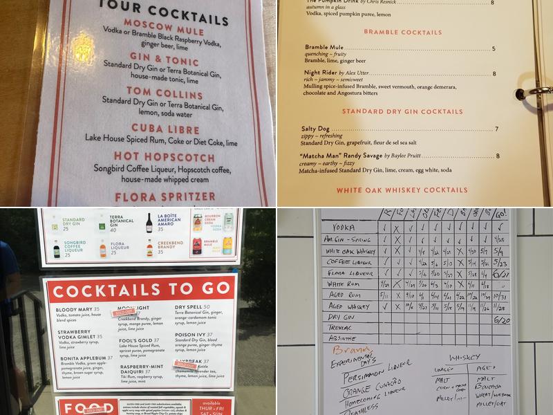 Cardinal Spirits Menu