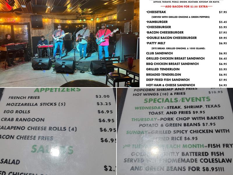 Shorty's Den Menu