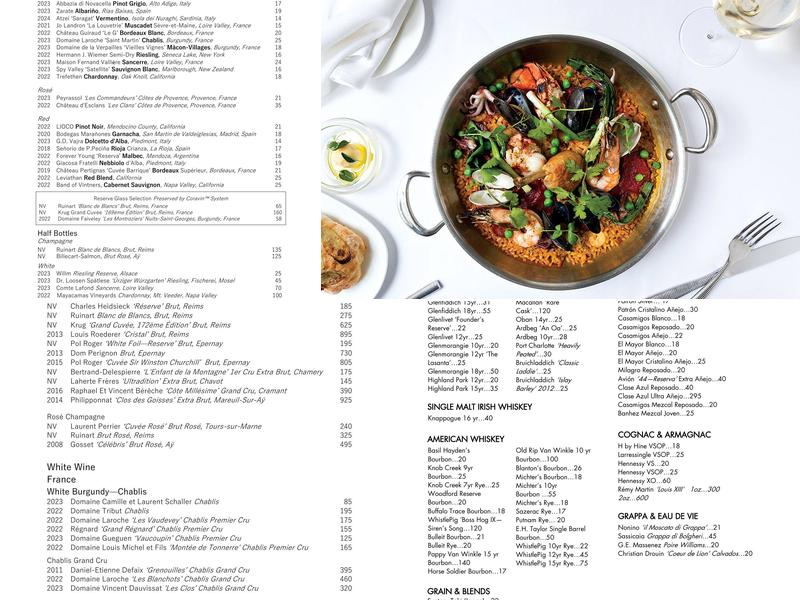 Ostra Menu