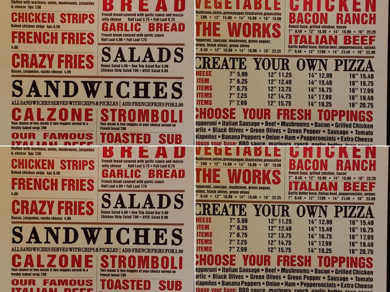 Twiggy’s One Headlight Pub Menu