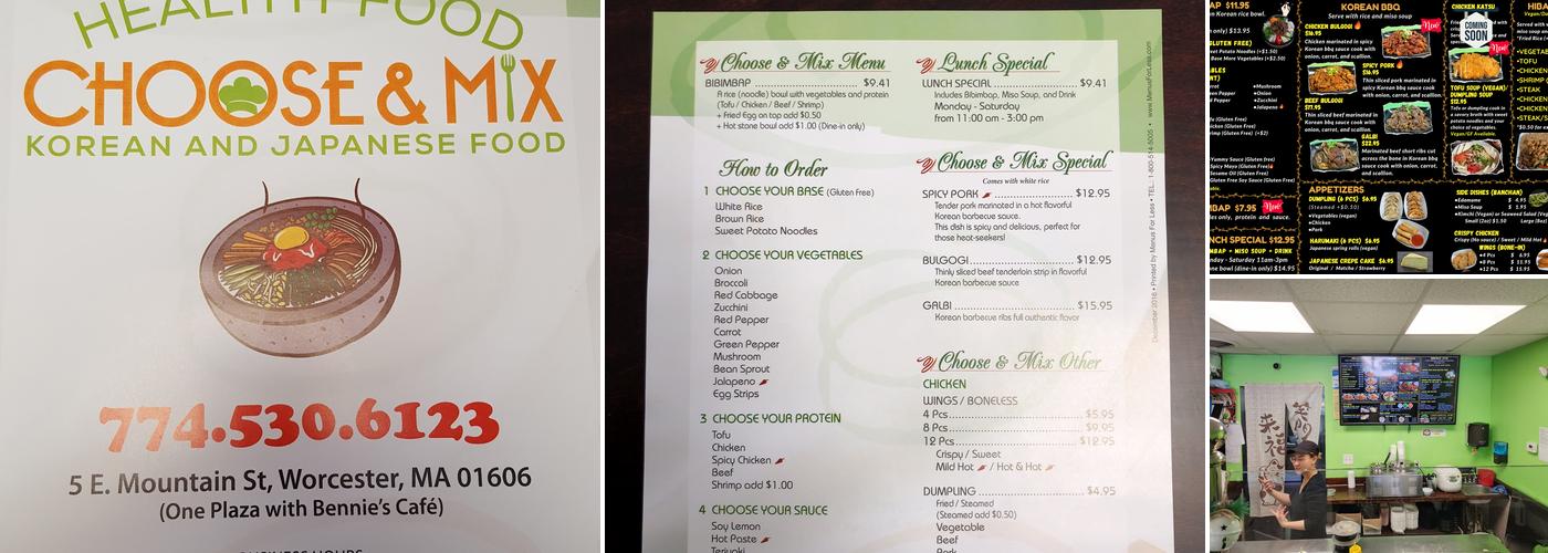 Korean Food & Hibachi Express - CHOOSE AND MIX Menu