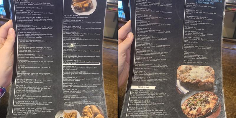Ace's Pub Menu
