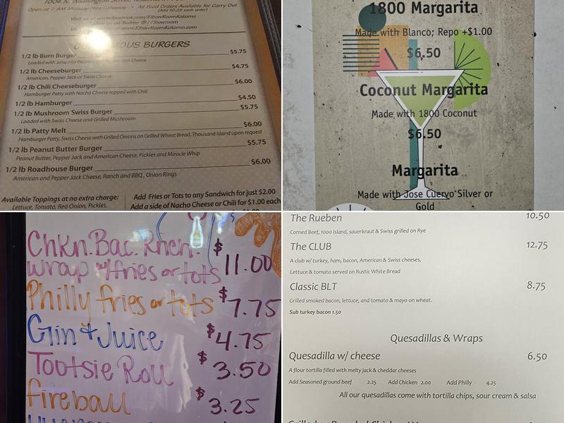 Elbow Room Menu