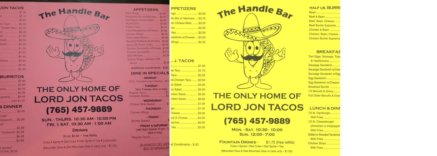 Handle Bar Menu