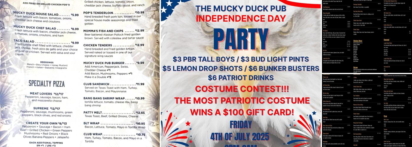 Mucky Duck Pub Menu