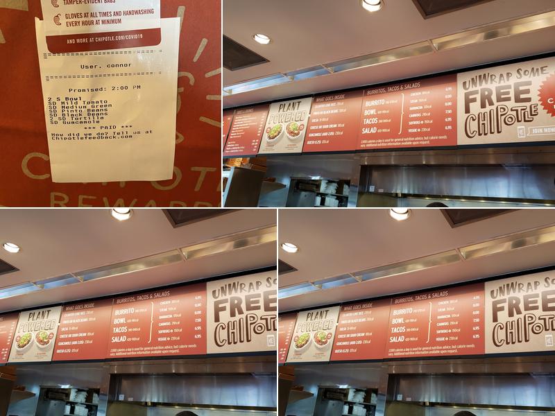 Chipotle Mexican Grill Menu