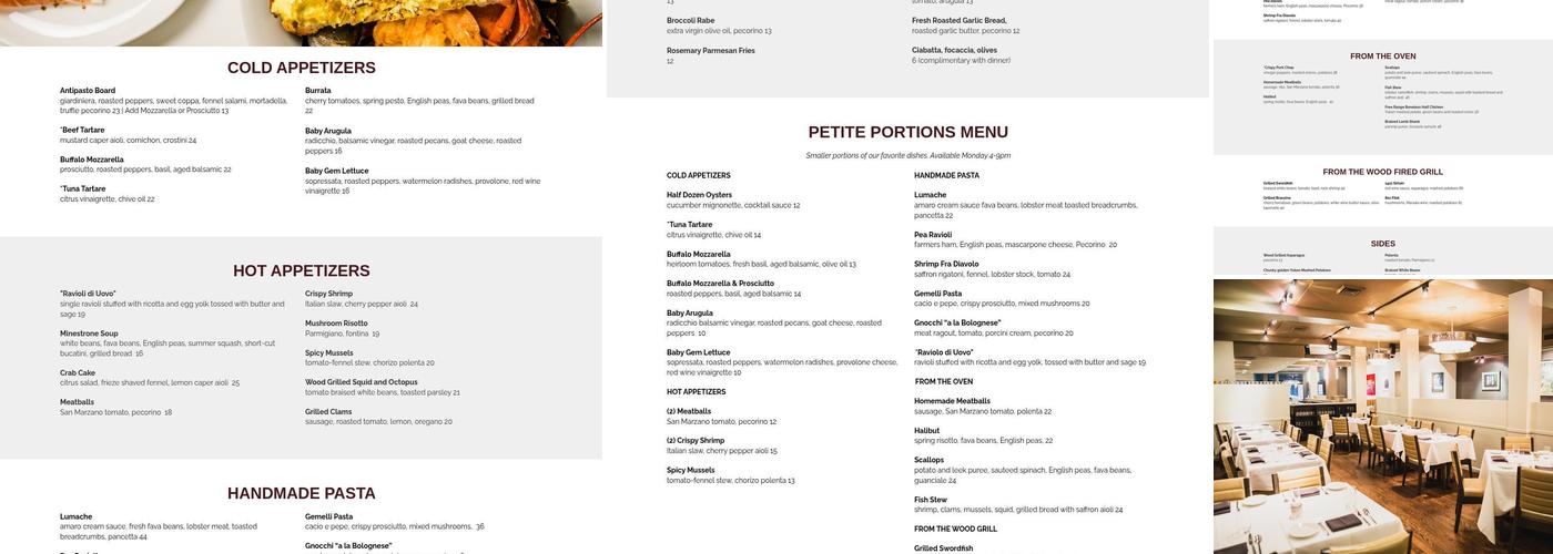 Prezza Menu