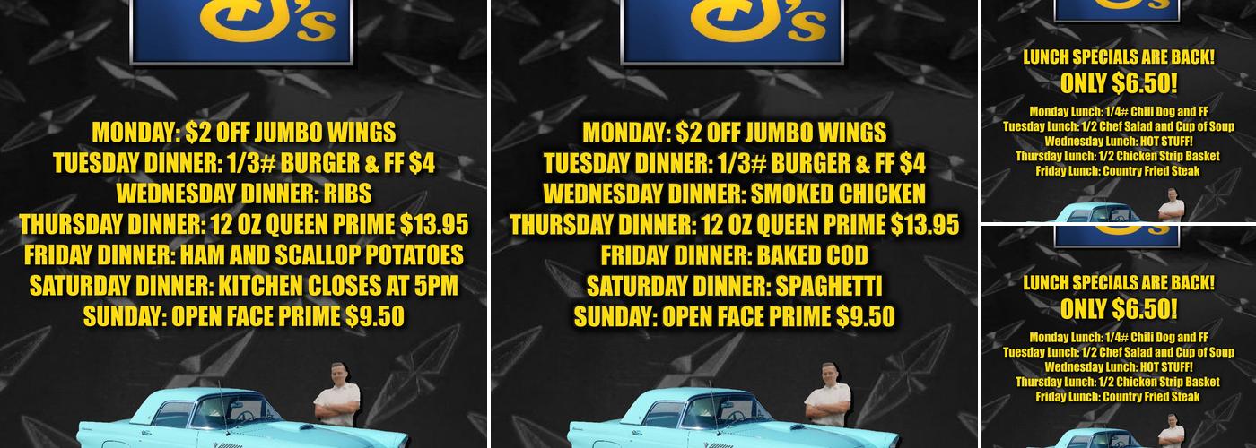 Mr G's Restaurant & Lounge Menu