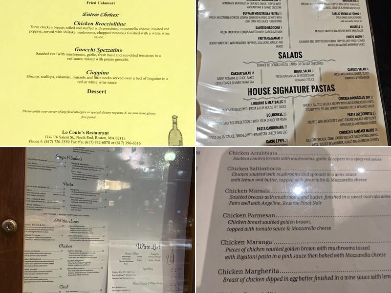 Lo Conte's Menu