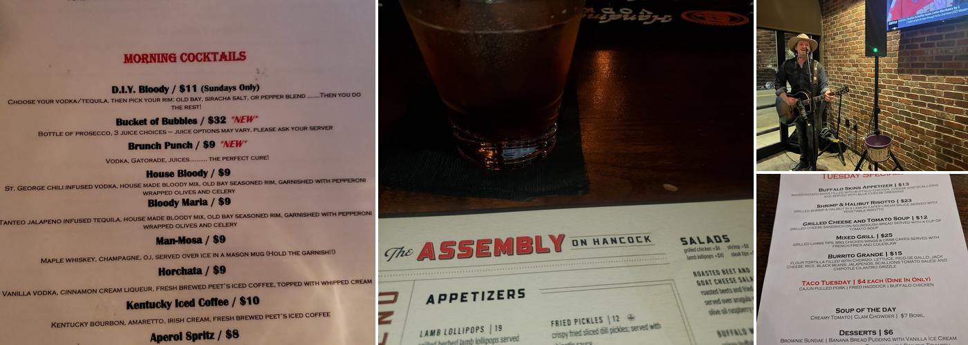 Assembly Quincy Menu