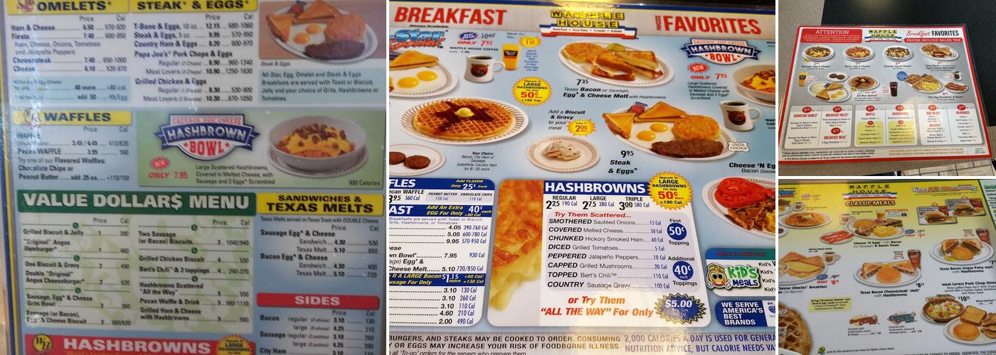Waffle House Menu