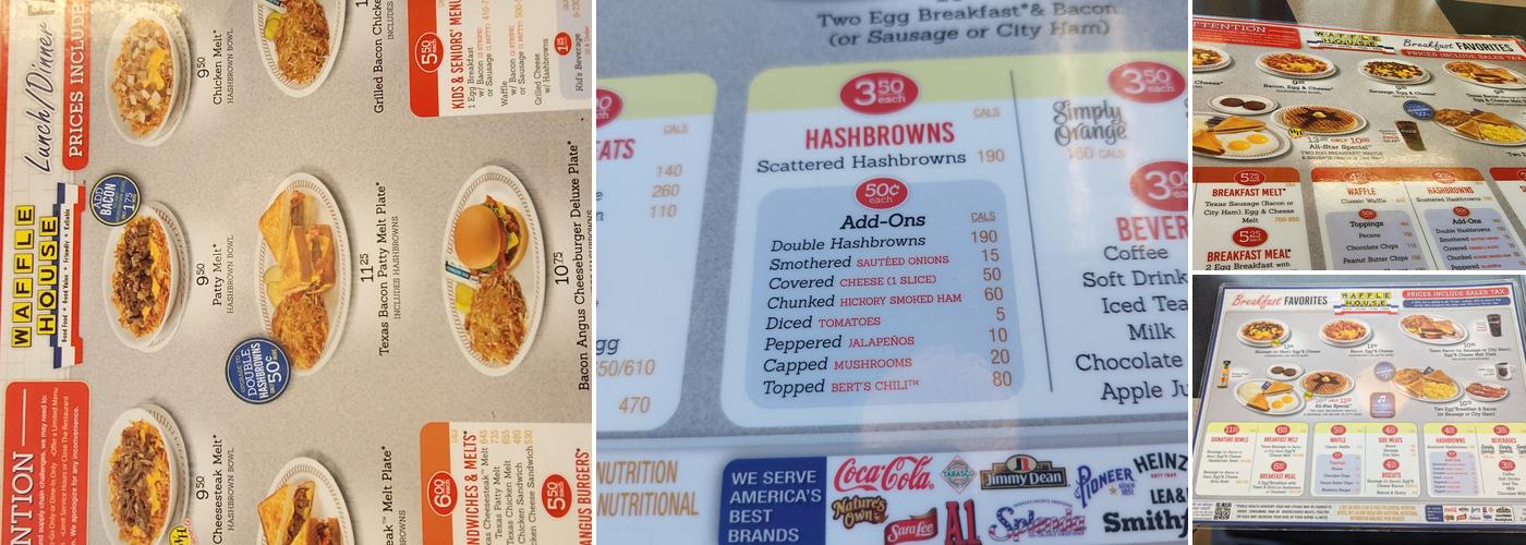 Waffle House Menu