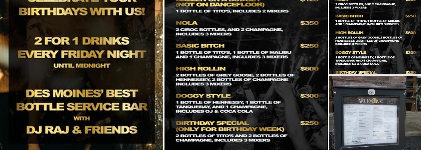 Voodoo Lounge Des Moines Menu