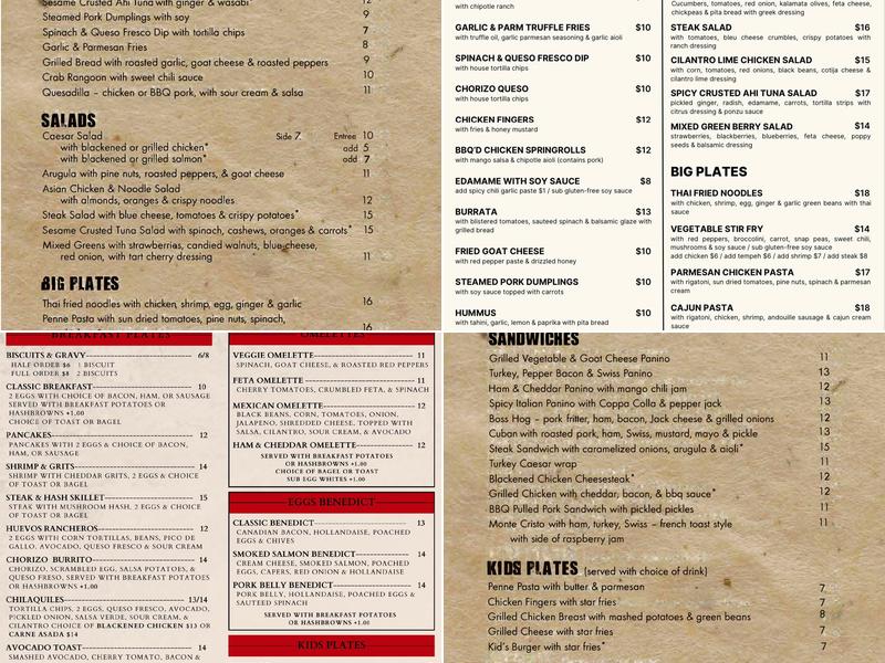 Star Bar Menu