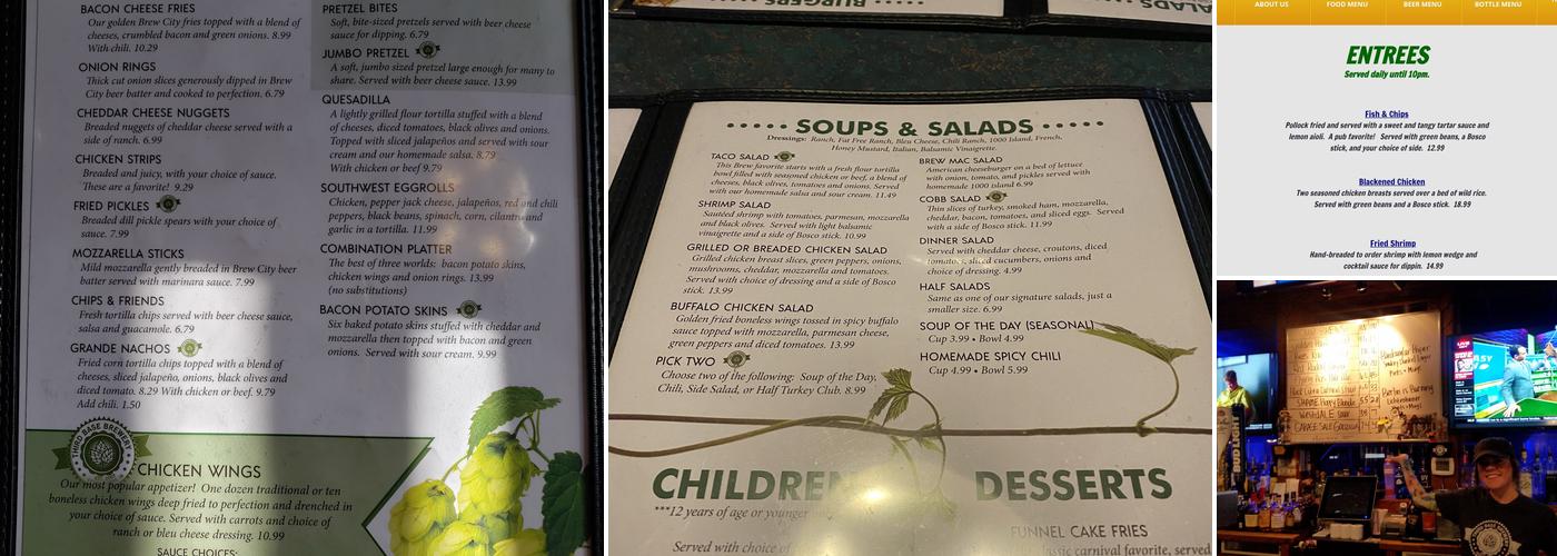 Third Base Brewery Menu