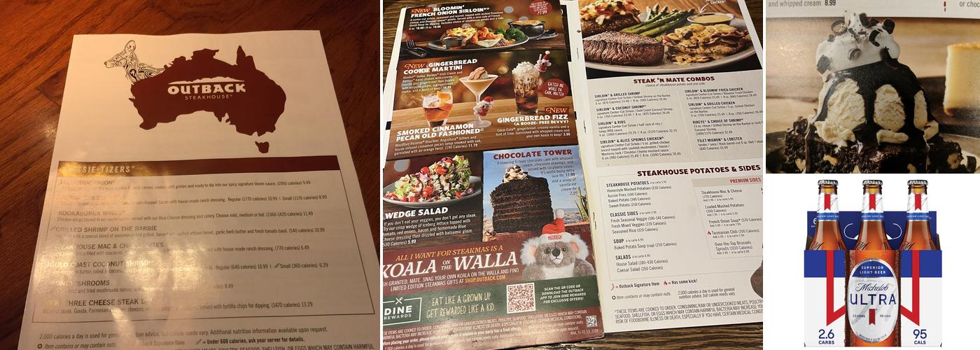 Outback Steakhouse Menu
