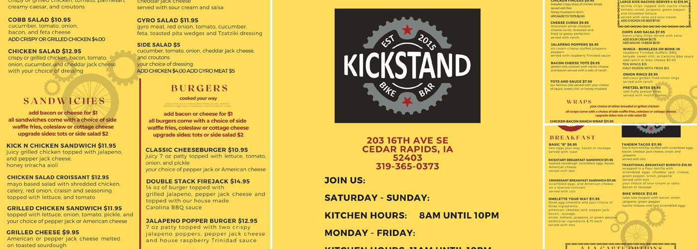 Kickstand Menu